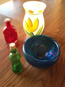 Colored glass objects